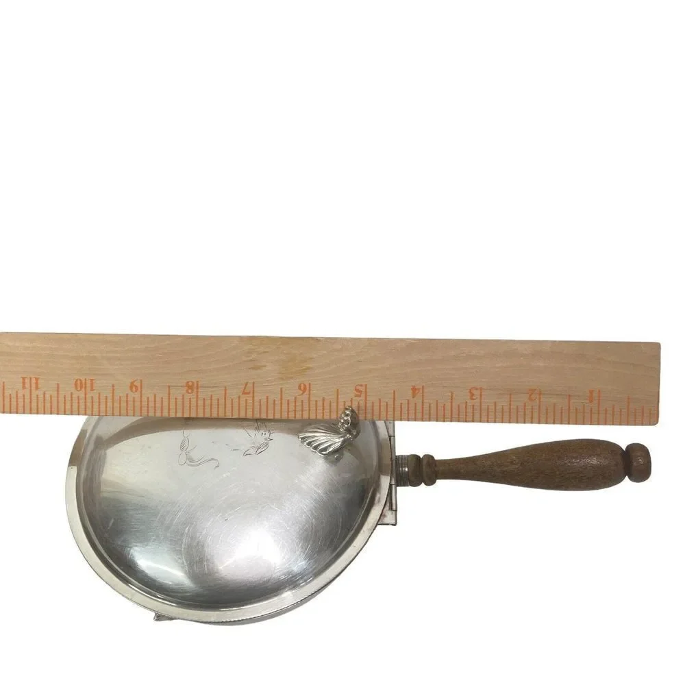 Vtg Sheffield Silver Plated Silent Butler Crumb Catcher EPC 300 Stallion‎ on Lid